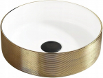 Praustuvas Mexen Clarisa, 36 cm, White/Gold