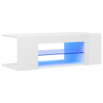TV spintelė su LED ap&scaron;vietimu, 90x39x30 cm, balta