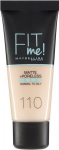 Skystas makiažo pagrindas Maybelline New York Fit Me! Matte & Poreless 30 ml, 110 Porcelain, 110 Porcelain