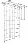 Sporto kompleksas (gimnastikos sienelė) Junior Atlet Light 2in1, balta-pilka, 220x140 cm, Balta-pilka