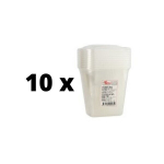 Indelis salotoms su dangteliu, stačiakamp., 500 ml, 10,8x8x9,1 cm, 10 vnt. x 10 pak. pakuotė