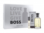 Rinkinys Hugo Boss Botteled vyrams: Tualetinis vanduo EDT, 100 ml + tualetinis vanduo EDT, 10 ml + du&scaron;o želė, 100 ml