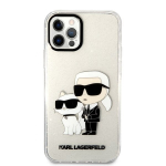 Karl Lagerfeld IML Glitter Karl and Choupette NFT iPhone 12|12 Pro Transparent