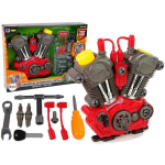 Didelis mechaninis variklis su priedais Lean Toys