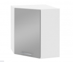 Pakabinama kampinė spintelė Liveo Tiffany T12/G60NW, 60 cm, pilka
