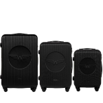 3 lagaminų komplektas Wings SWL01, juodas