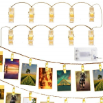 LED segtukai nuotraukoms Springos CL4131, 10 LED, &scaron;iltai balta