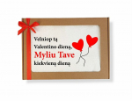 Siuvinėtas rank&scaron;luostis Velniop tą Valentino dieną, myliu tave kiekvieną dieną, baltas