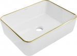 Praustuvas Mexen Catia 48 cm, White/Gold edge