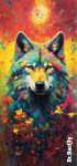 Greitai džiūstantis dvipusis rank&scaron;luostis Dr. Bacty 70&times;140 cm &bdquo;Wolf&rdquo;