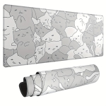 pilka katės pelės kilimėlis, 31,5 x 11,8 colio (800 x 300 x 2 mm)