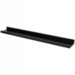 Nuotraukų lentyna knygų dekoravimui juoda itin auk&scaron;tos kokybės dydis 77 x 10 cm