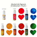 Alkoholinių dažų rinkinys 10 ml, 6 spalvų rinkinys -E