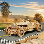 Medinė 3D Automobilio Dėlionė - Tobulai Tinka Dovanoms.