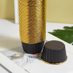 Aliuminio folijos mini keksiukų formelės, Juoda