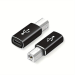 USB C į USB B adapteris, MIDI sąsajos keitiklis (2 vnt.),  Juoda
