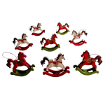 Eglutės žaisliukas - supamas arkliukas, 6 cm