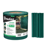 Tvoros juosta Bradas, 19cm x 35m, 450g/m2, + 20 klipsų, žalia