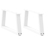Valgomojo stalo kojos v formos 2 vnt baltos 60x(30-31,3) cm