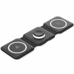 Belaidis kroviklis 15W, 3in1, LED indikatorius, suderinamumas su MagSafe - Vention (FGGB0) - Juodas