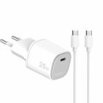 USB laidas Celly UPTC1USBC25WCTC Balta