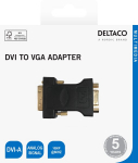 Deltaco DVI-A į VGA adapteris R00120001, juodas