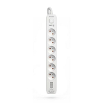 Perjungiamas prailgintuvas su 6 lizdais ir 2 Usb prievadais, 1.5m