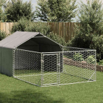 Lauko voljeras &scaron;unims su aptvaru, 5x2x1,5m, plienas
