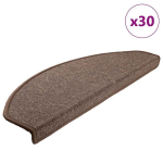 Laiptų kilimėliai 30 vnt kavos ruda 65x24x4 cm