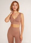 Besiūlis push-up efektą turintis topas TOP SHAPE Giulia, spalva mokko, S / M