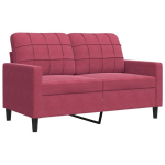 Dvivietė sofa，Poilsio sofa, raudonojo vyno spalvos, 120cm, aksomas CFE81075