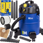 Pramoninis dulkių siurblys M-VAC S35 4in1: sausam, &scaron;lapiam siurbimui, su lizdu ir filtrų purtykle, 35 l