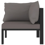 Modulinė kampinė sofa，Poilsio sofa su porankiu kairėje, pilka, poliratanas CFE28175