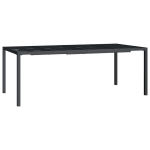 Sodo stalas，Lauko stalas, antracito spalvos, 200x100x72cm, plienas CFE142413