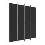Kambario Pertvara，kambario daliklis, 4 dalių, juodos spalvos, 200x220cm, audinys CFE109611