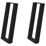 konsolinės stalo kojos U formos 2 vnt Juoda 28x(72-73) cm CFE413344