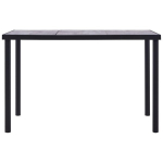 Valgomojo Stalas，Virtuvės stalas, juodas ir betono pilkas, 160x80x75cm, MDF CFE87941