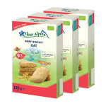 Ekologi&scaron;ki avižiniai, pilno grūdo sausainiai FLEUR ALPINE, nuo 9 mėnesių, 120 g x 3 vnt.