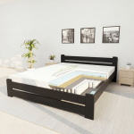 Lova su čiužiniu RAMYBĖ PS1, 80x200 cm, juoda