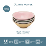 Jamie Oliver "BIG LOVE" dubenėliai, 4 vnt. rinkinys, įvairios spalvos, D13,5 cm