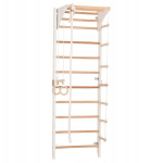 Medinės gimnastikos kopėtėlės Rinagym, 230 cm, baltos