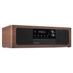 Muzikinis centras Audizio Lunata Premium CD/DAB+/FM/USB/BT, tamsaus medžio &ndash; juodos spalvos