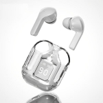 Belaidės bluetooth ausinės su įkrovimo dėklu, baltos TWS