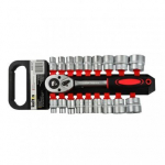 Keltin 19 vnt. lizdų ir terk&scaron;lės rinkinys 1/2", 8-32 mm