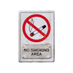 Nostalgic Art Metalinis atvirukas 10x14,5 cm / No Smoking Area
