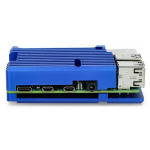 Raspberry Pi 4B aliumininis radiatorius - dėžutė mėlynos spalvos