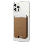 Telefono dėklas - SPIGEN - AFA03854 - Augalinis odos - Suderinamas su iPhone 14/13/12 - Integruotas magnetas