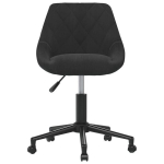 Pasukama valgomojo kėdė, juoda, aksomas (335481)