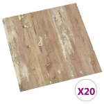 vidaXL Grindų plok&scaron;tės, 20vnt., rudos, 1,86m&sup2;, PVC, prilimpančios