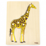 Medinė dėlionė vaikams - Žirafa Puzzle Viga